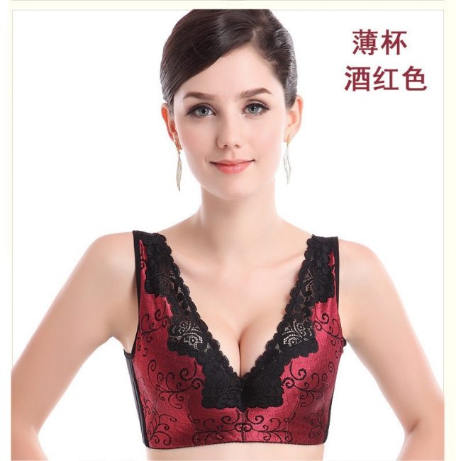 Small chest together vest type high quality lace bra summer beauty back bodice lingerie
