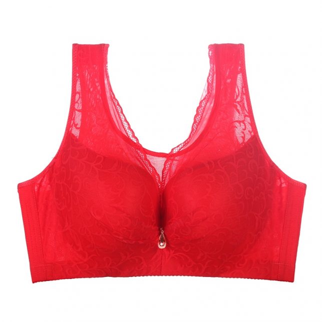 Xianqifen bras for Women Vest Bra bh Brassiere girl Underwear Sexy Lingerie Lace Bralette plus big size intimatesdeepV crop tops