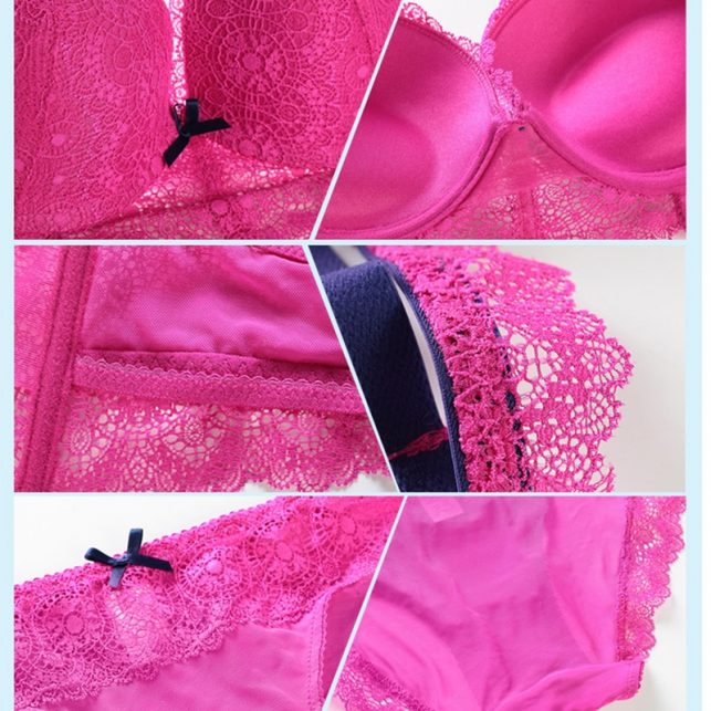 Godier Sexy Lace Push Up Bra brief set embroidery bralette BH soutien gorge sexy Top Brand underwear women lingerie set 328