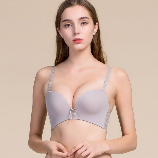 New Silk Bras, Thin And Thick, Three-dimensional Cup, Gather, The inner layer 100% Silk Bra, Summer Lace Sexy Bra