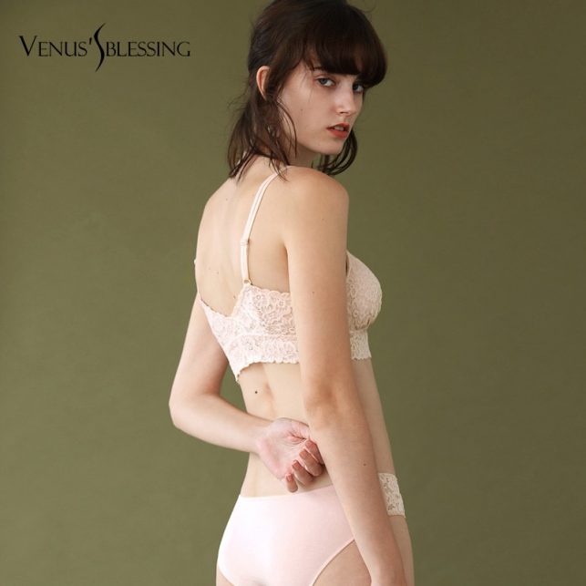 VENUS'S BLESSING Top Lingerie New Sexy Lace Women Bra Bralette Ultrathin Pure Cotton Brassiere Underwear