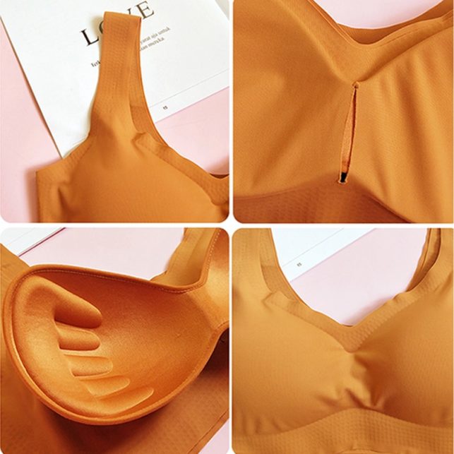 Sexy Bras For Women Seamless Bra Plunge Lingerie Racer Back Bralette Plus size Brassiere Underwear Wireless Intimates XL #F